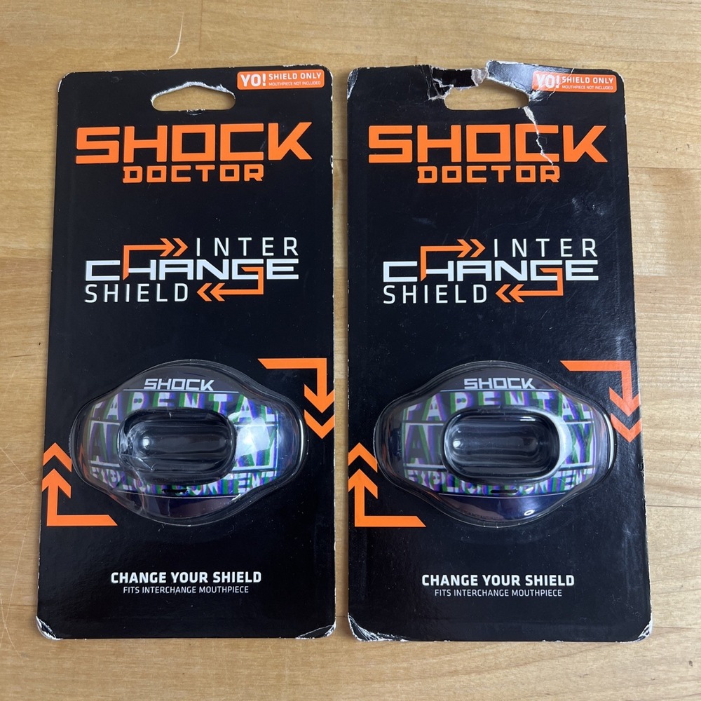 Shock Doctor Interchangeable Football Mouth Guard Shield Only Parental Advisory